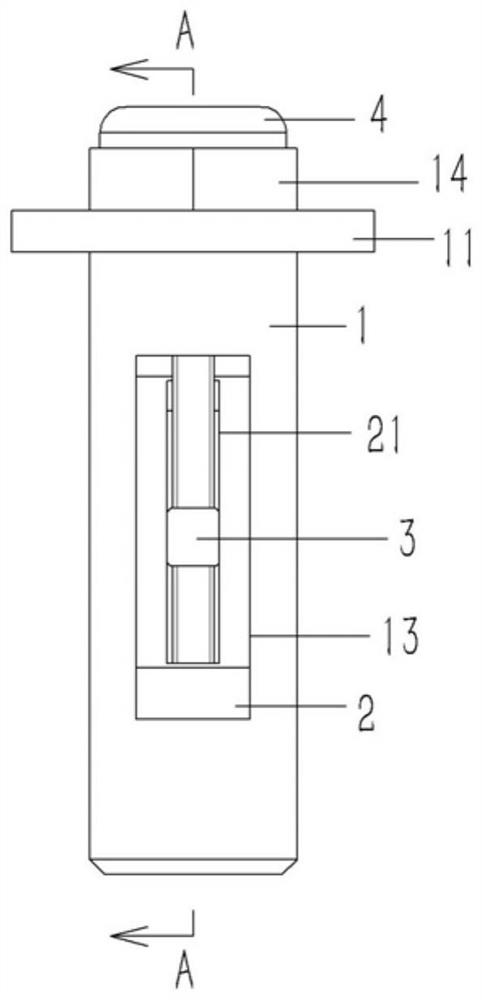 Stud assembly for connecting seat ring on pedestal pan