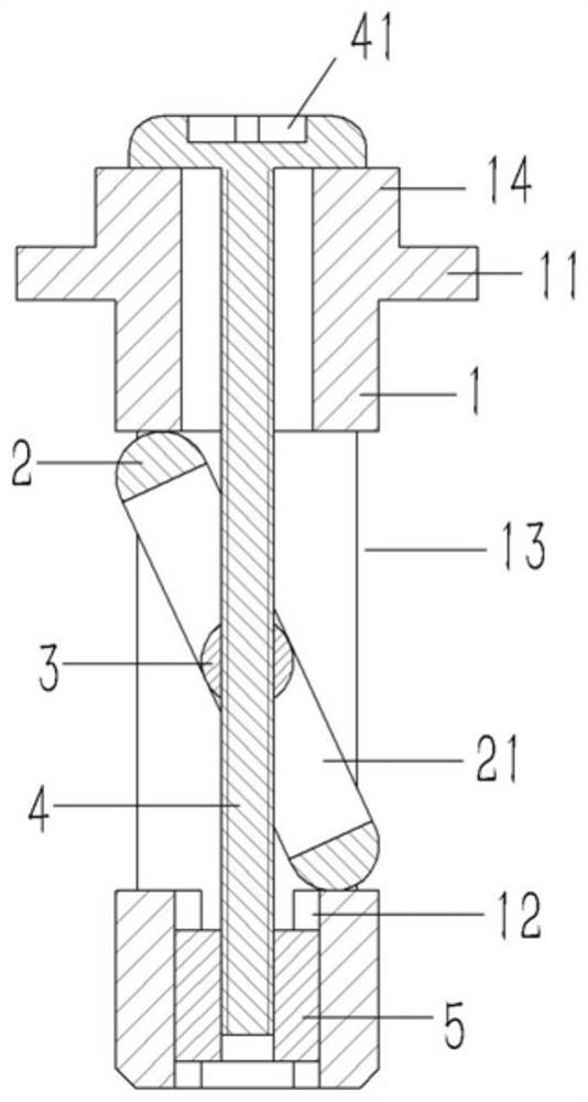 Stud assembly for connecting seat ring on pedestal pan