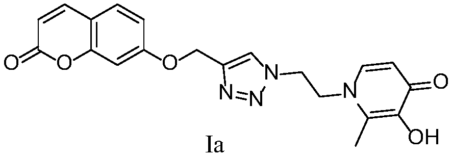 Coumarin/pyridine hybrid derivative as well as preparation method and application thereof