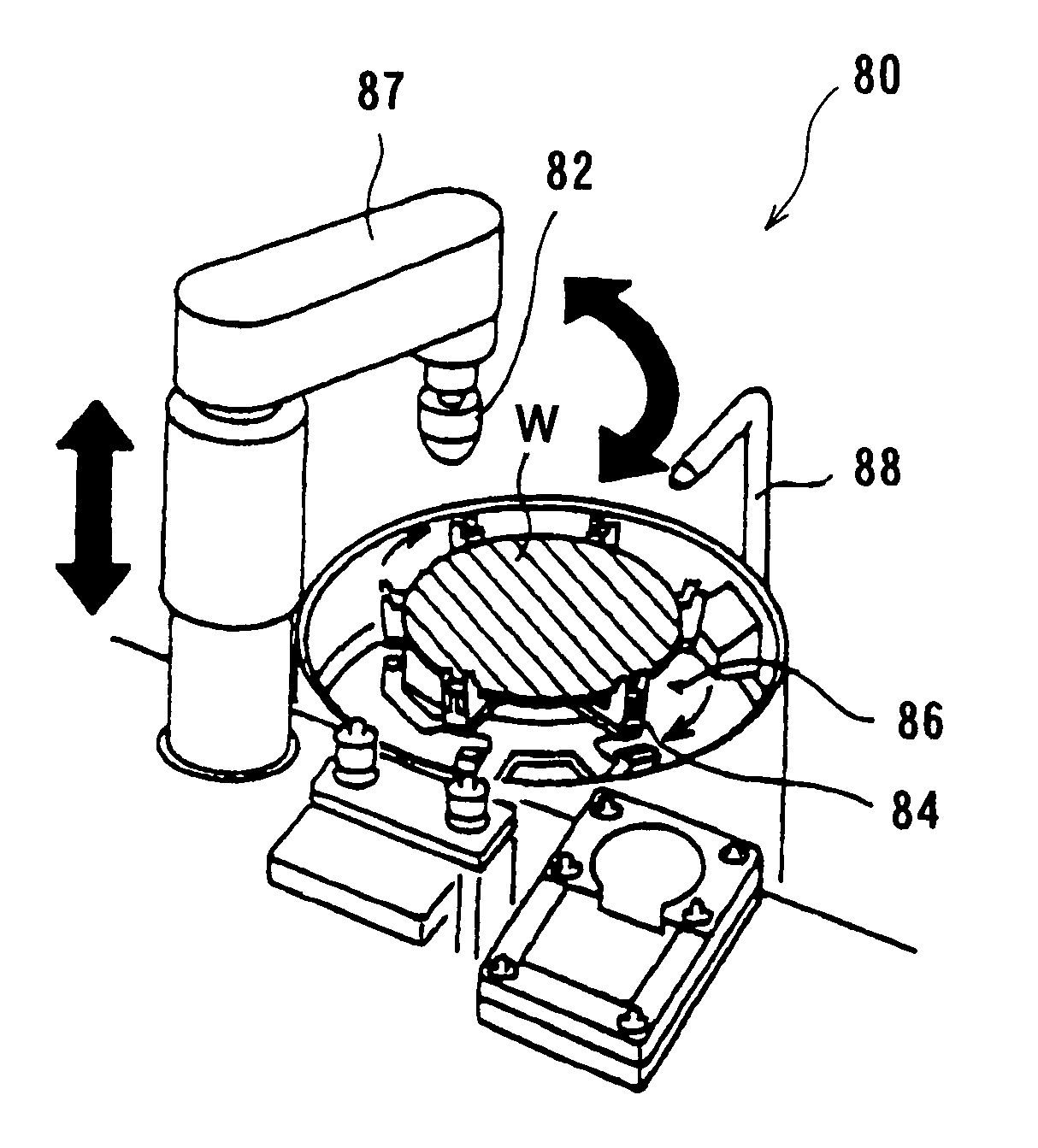 Apparatus for cleaning a substrate having metal interconnects