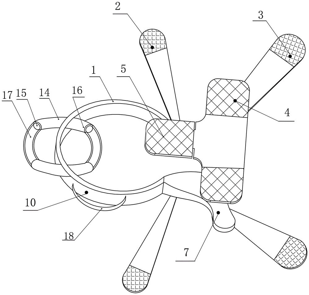 Electrode plate fixing device for man traditional Chinese medicine orientation transdermal delivery treatment apparatus during cervical spondylosis treatment