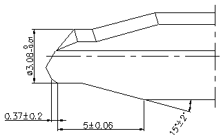 Fixture for edge grinding of twin-stage gun drill