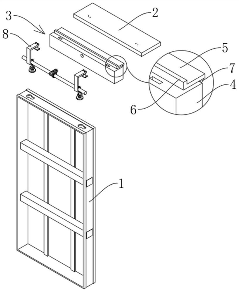 The connection structure and construction method of the joint between the aluminum formwork and the wood formwork of the wall