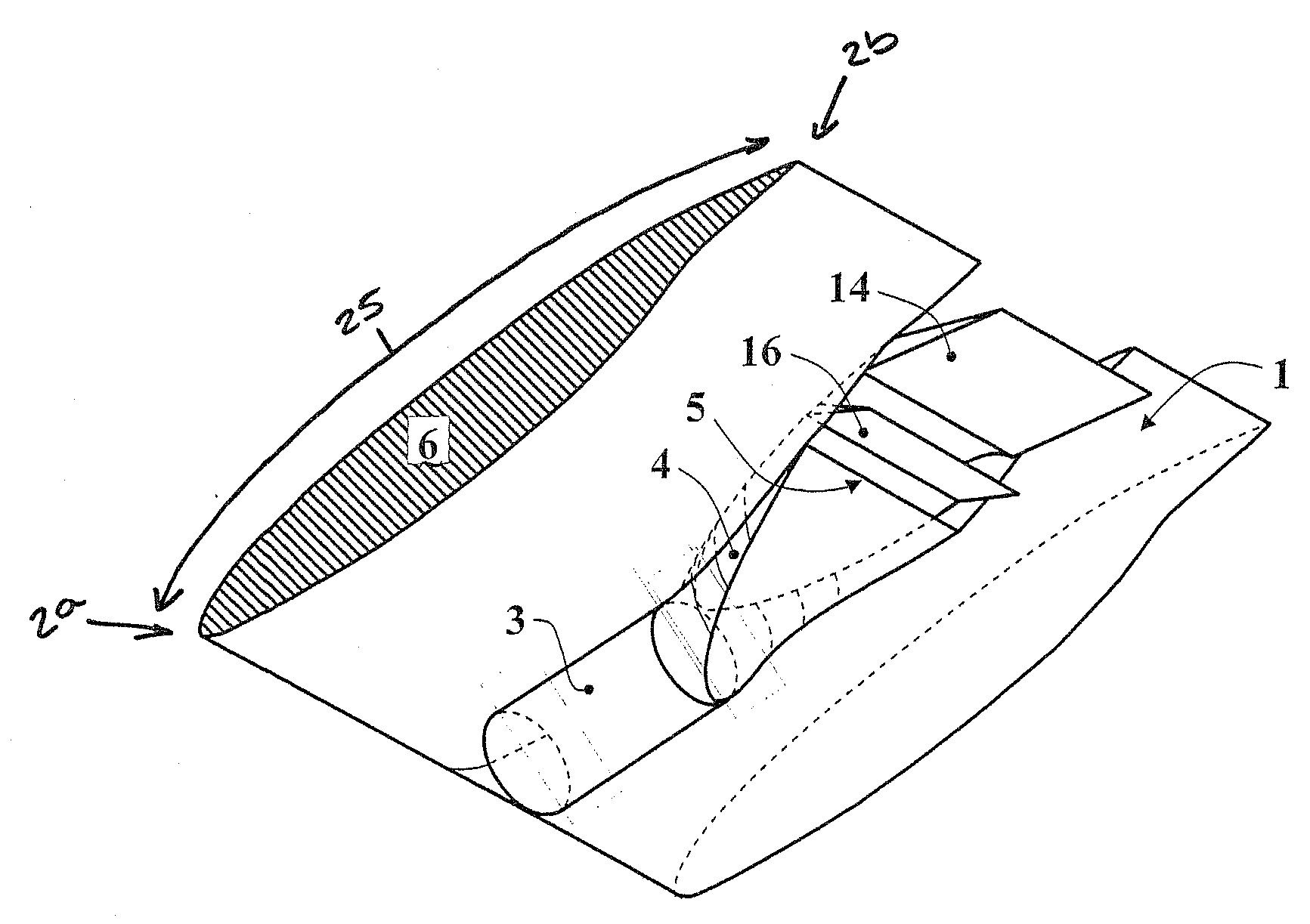 Airfoil having a movable control surface