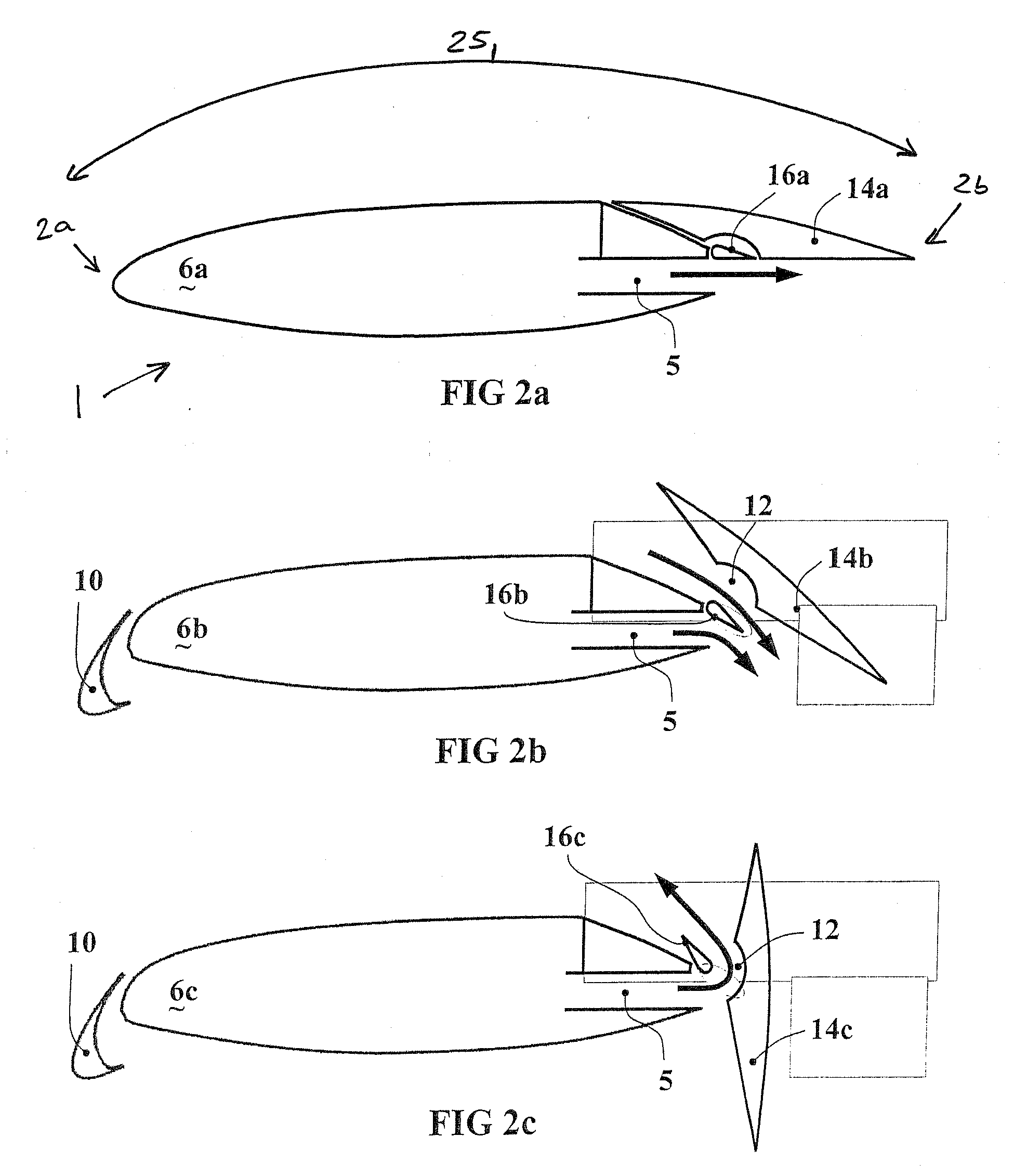 Airfoil having a movable control surface