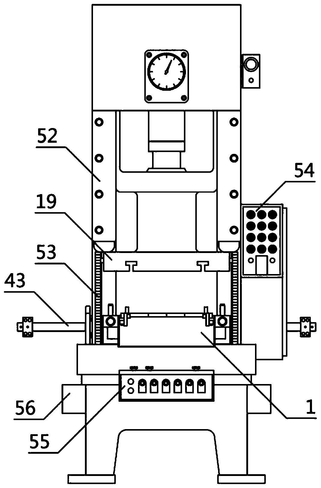 A stamping equipment for panoramic sunroof beam mold