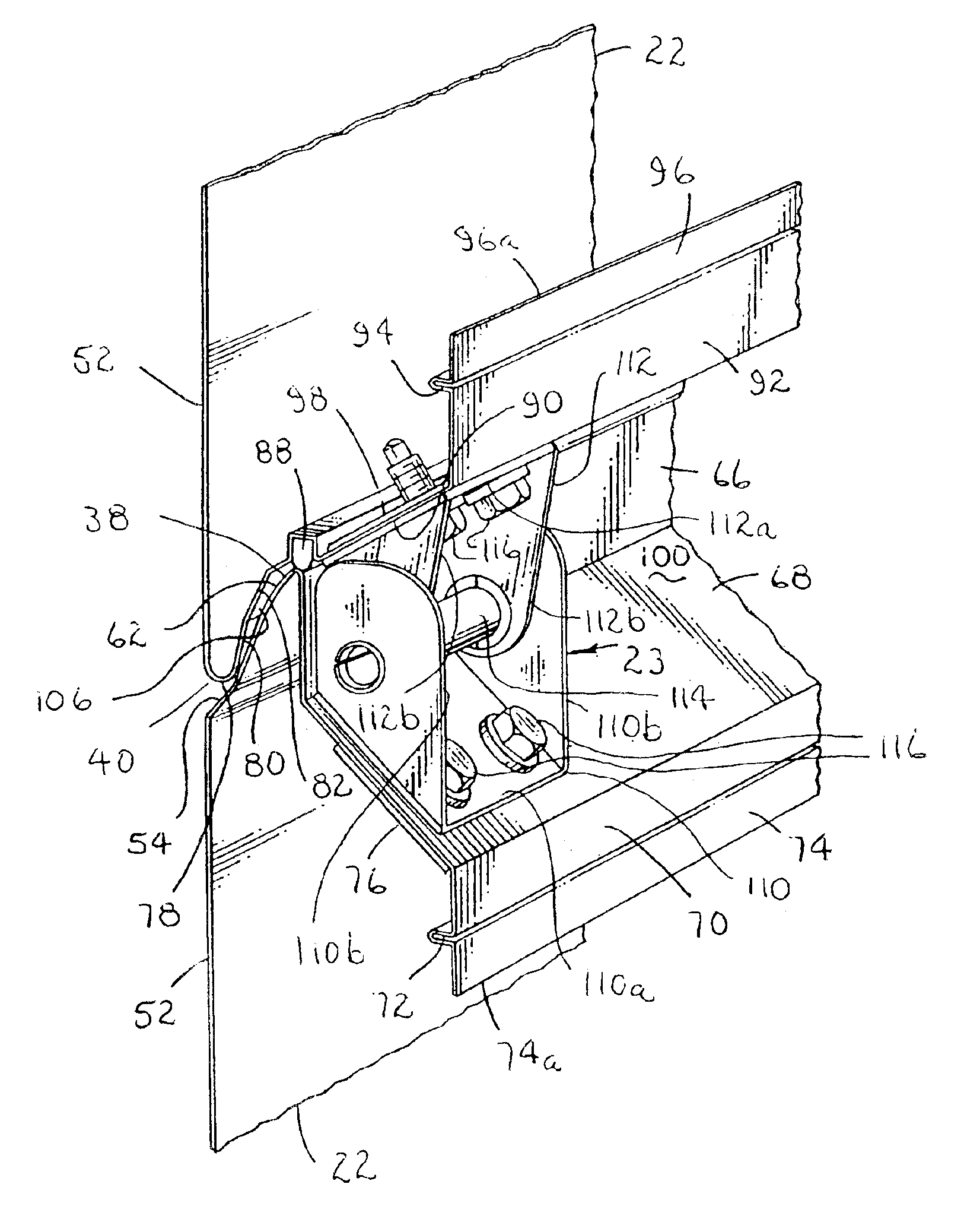 Method of assembly of an upward acting sectional door