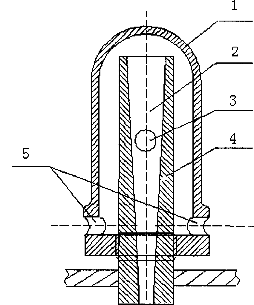 Bell-jar funnel cap for fluidized bed