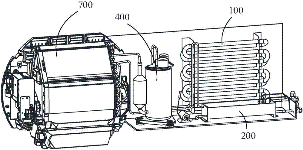 Condenser assembly, wall-mounted air conditioner all-in-one machine and control method of condenser assembly