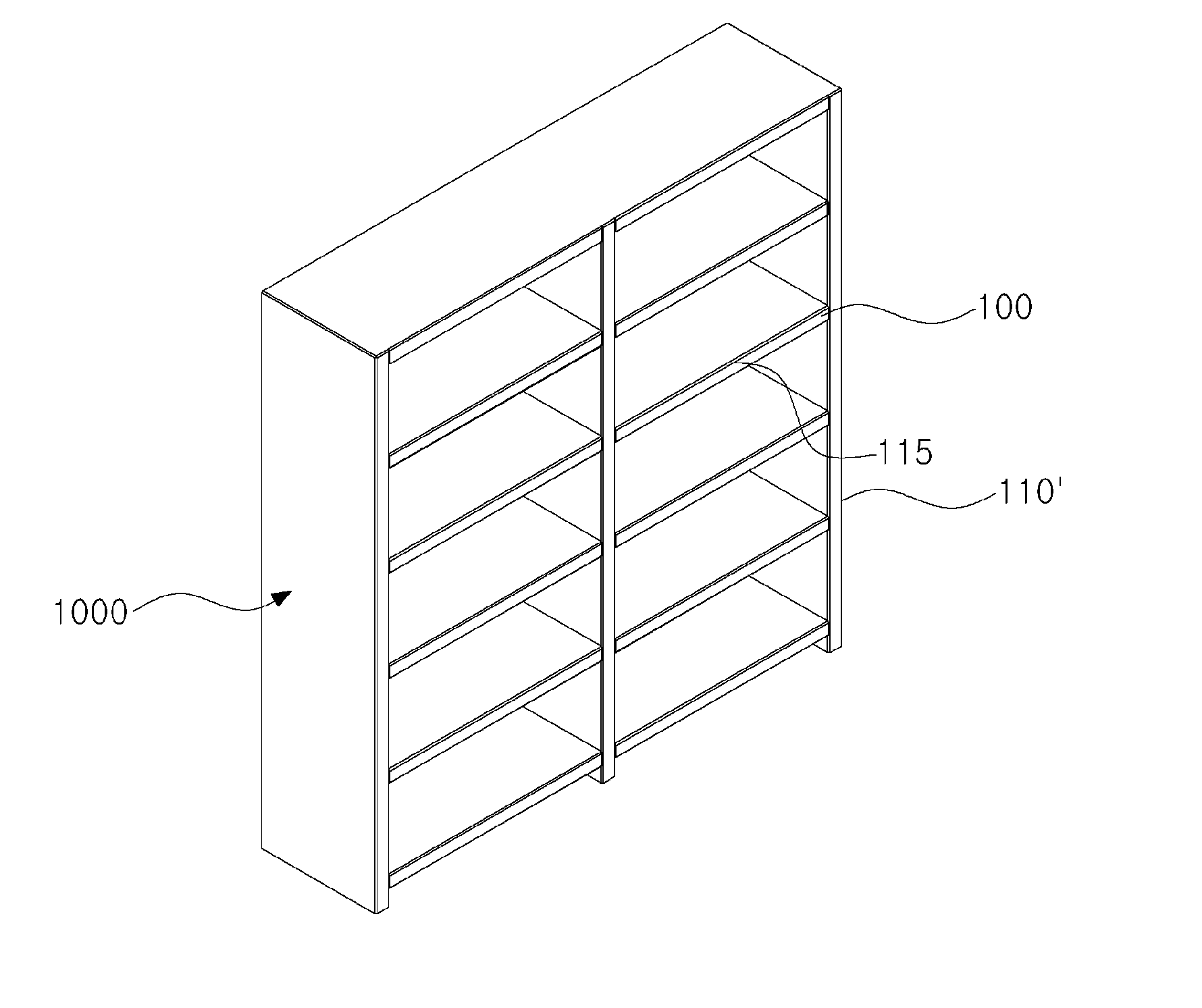 Panel and bookcase assembly using the same