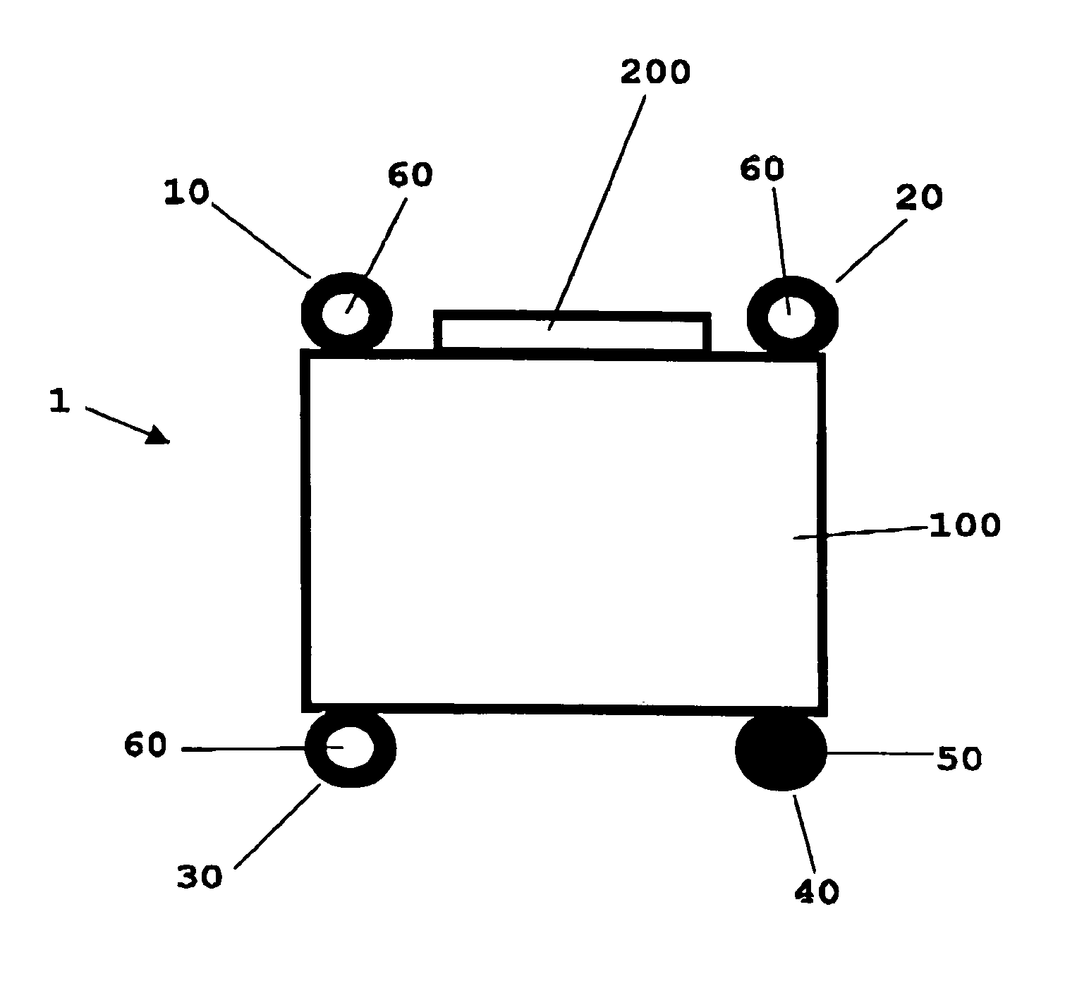 Control device with blockable attachment places