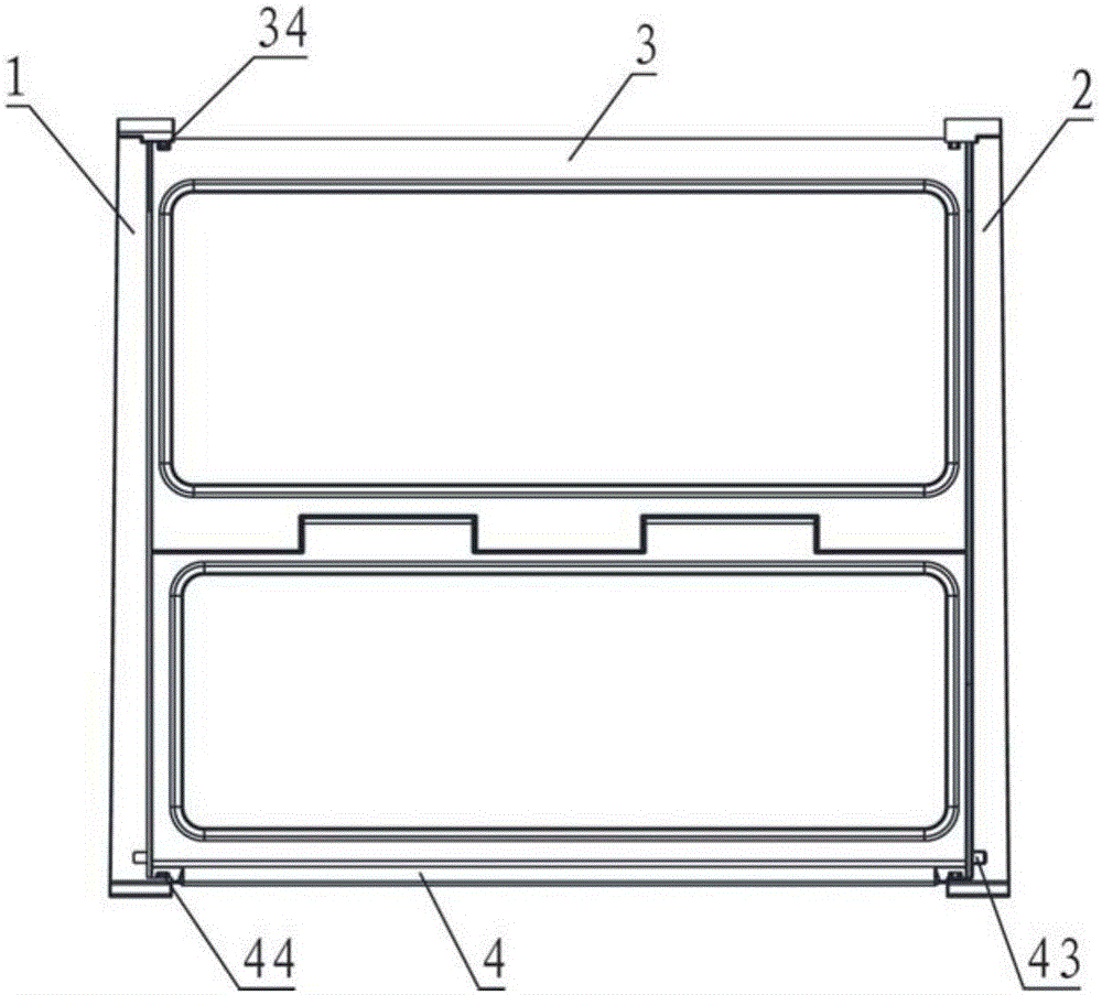 Folding turnover shelf assembly and refrigerator with same