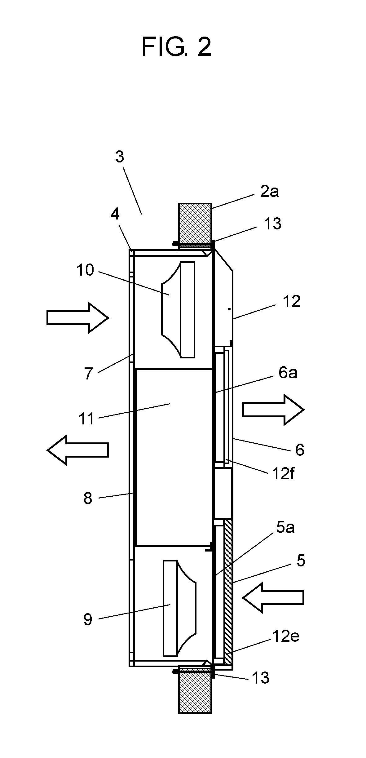 Heat exchange device and heat generating element containing device using same