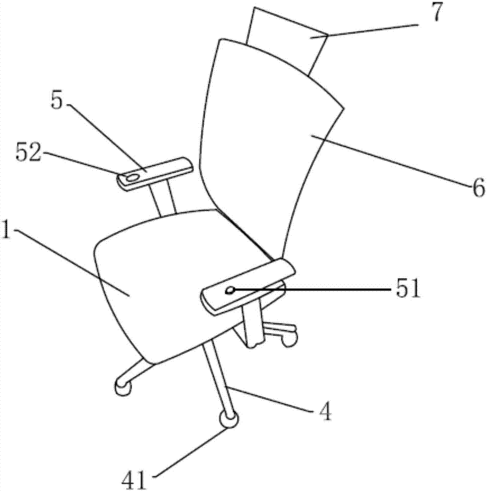 Automatically and manually adjustable office chair
