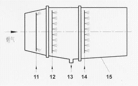 Smoke wet desulphurization cooling device