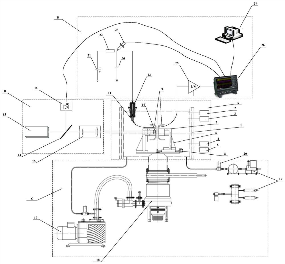 Experimental device and method based on pulsed Townsend method