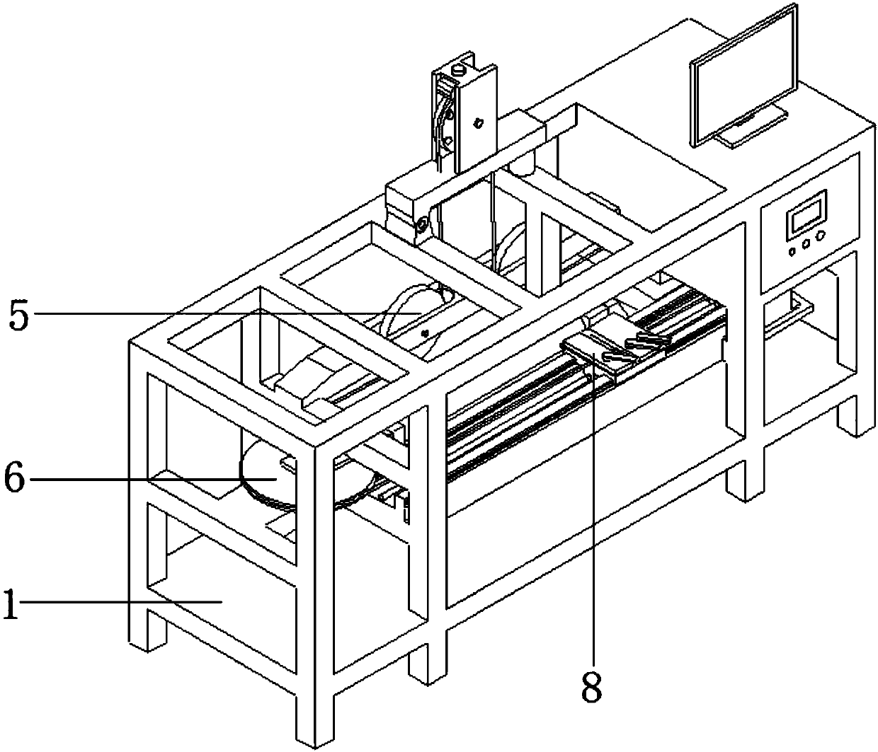 Static friction force testing system for elevator speed limiter