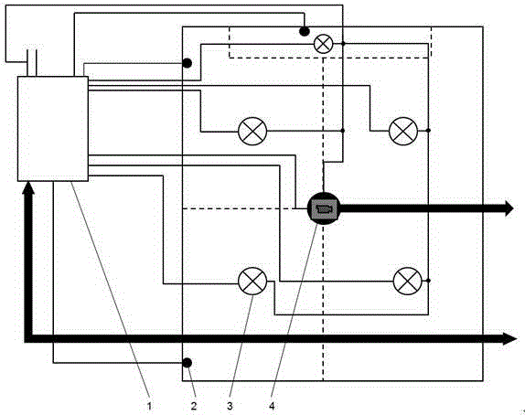 Intelligent monitoring system for visual indoor illumination subareas and control method of intelligent partition monitoring system