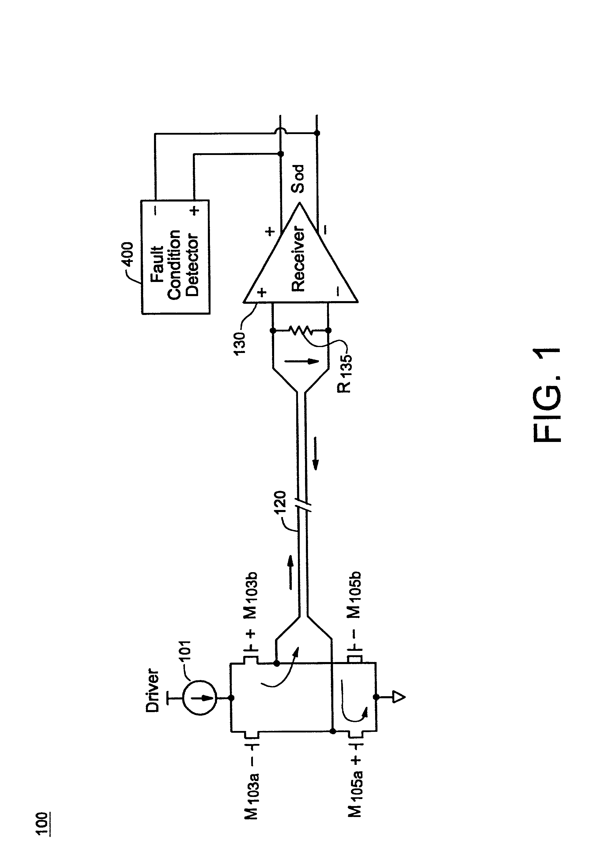 Apparatus and method for detecting a fault condition in a common-mode signal