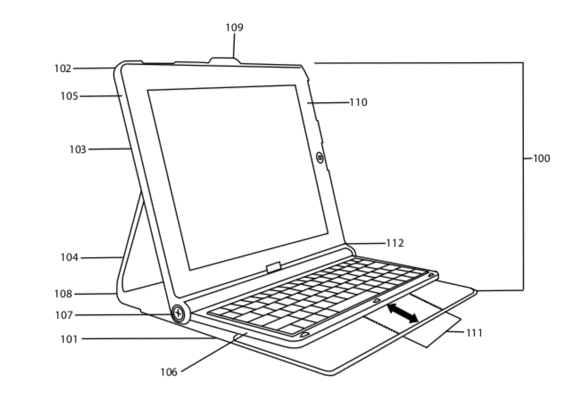 Tablet PC cover with integral keyboard