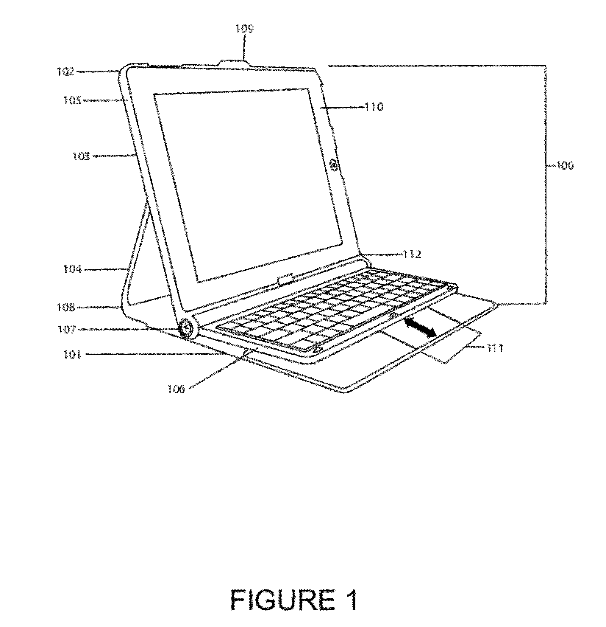 Tablet PC cover with integral keyboard