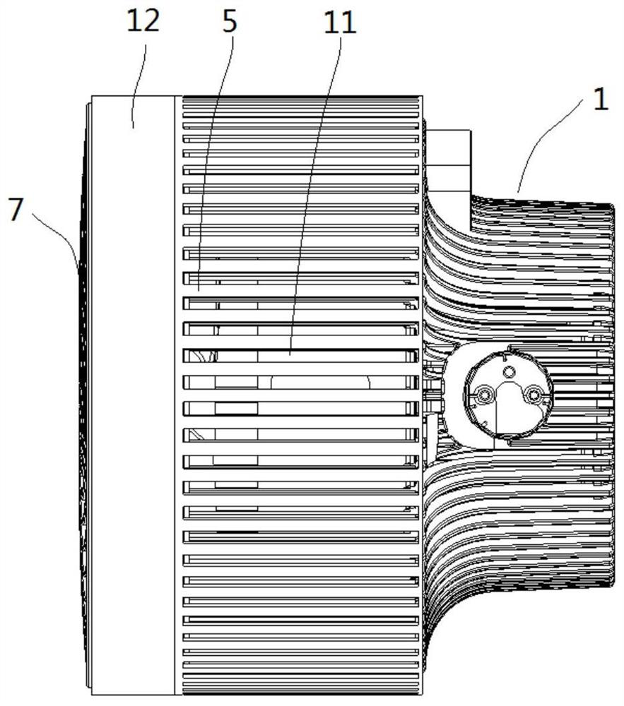 Cooling and heating fan device with adjustable inlet air