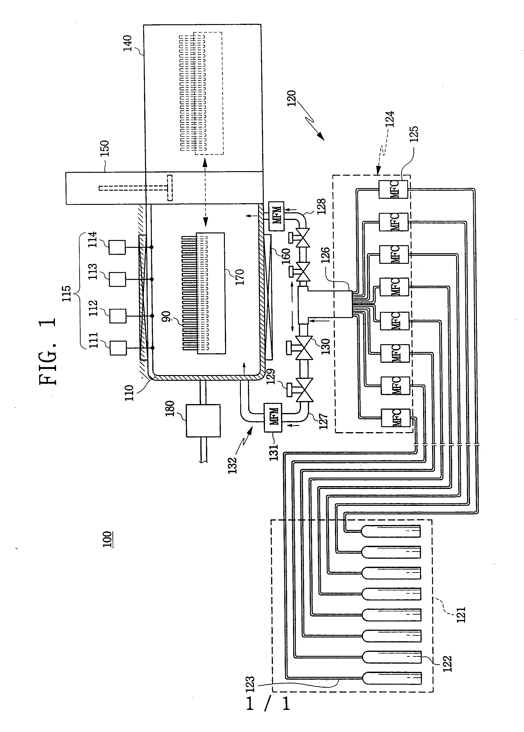 Gas supply unit and semiconductor device manufacturing apparatus using the same