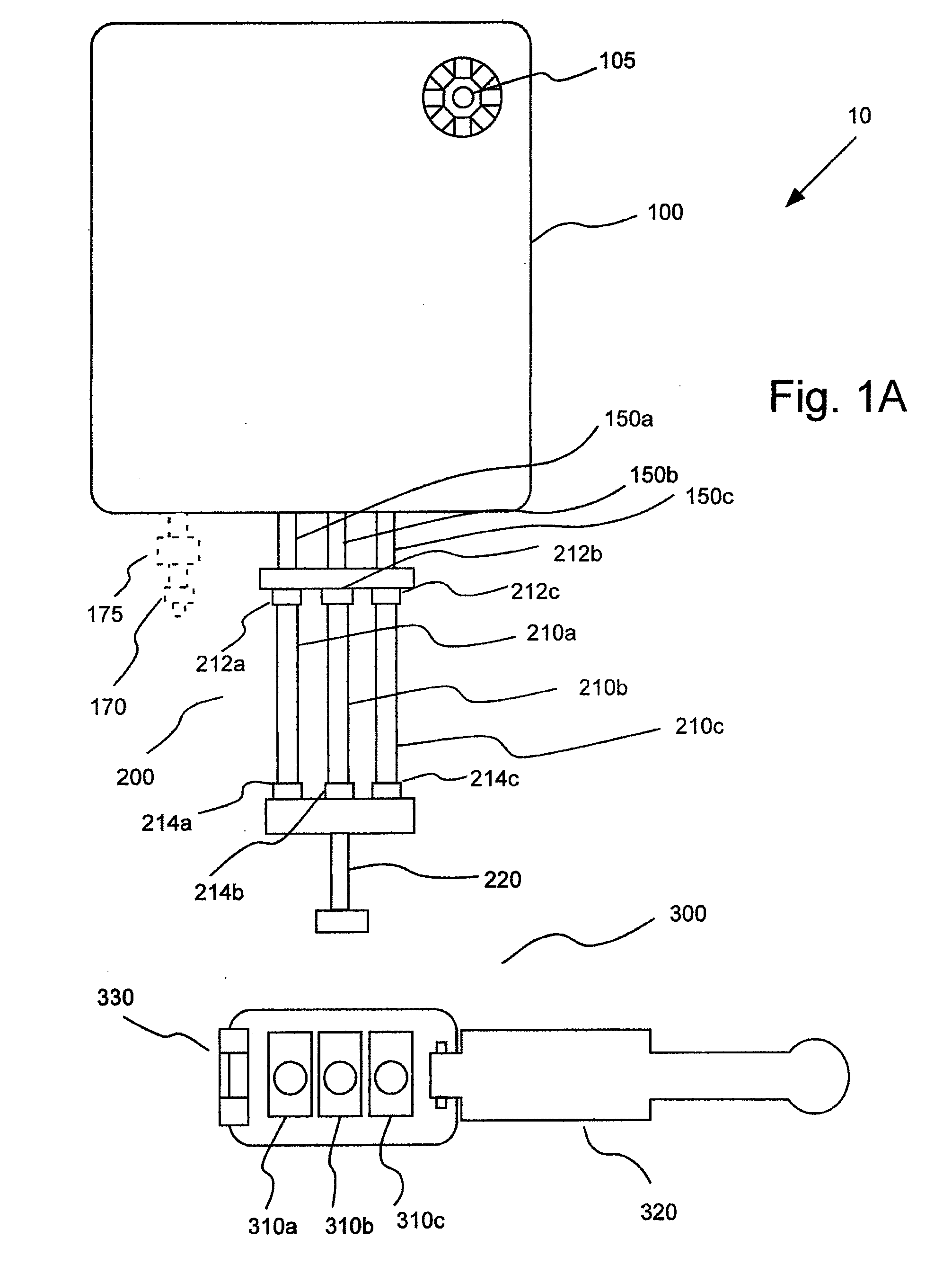 Injection system having readable information stores and method for controlling the operation thereof