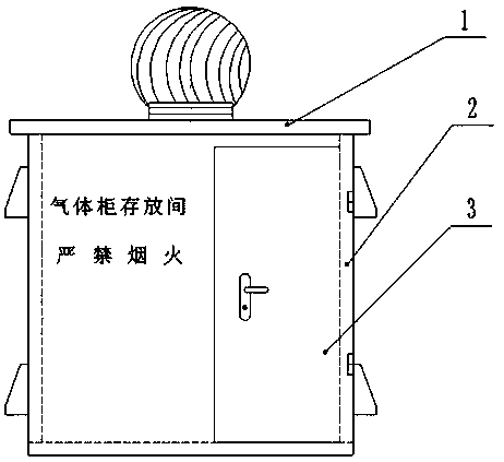 Gas tank storing room