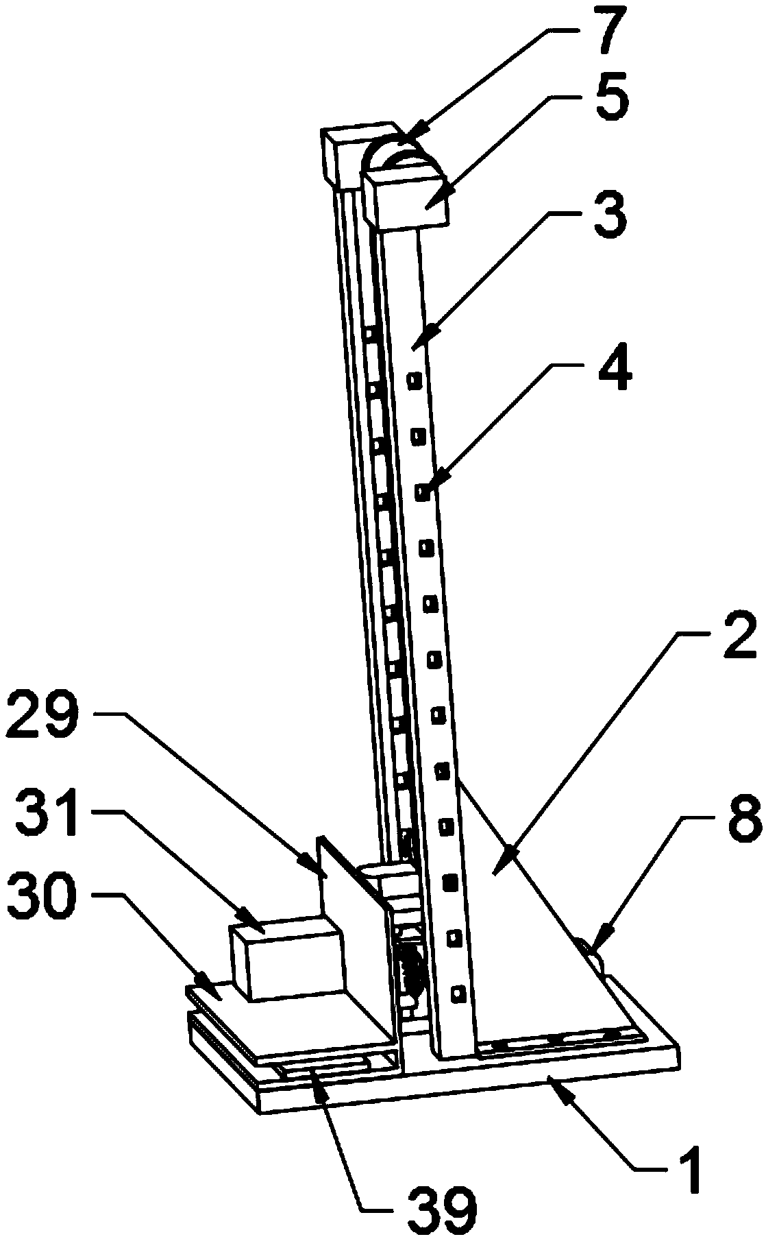 Forklift lifting device with safety mechanism