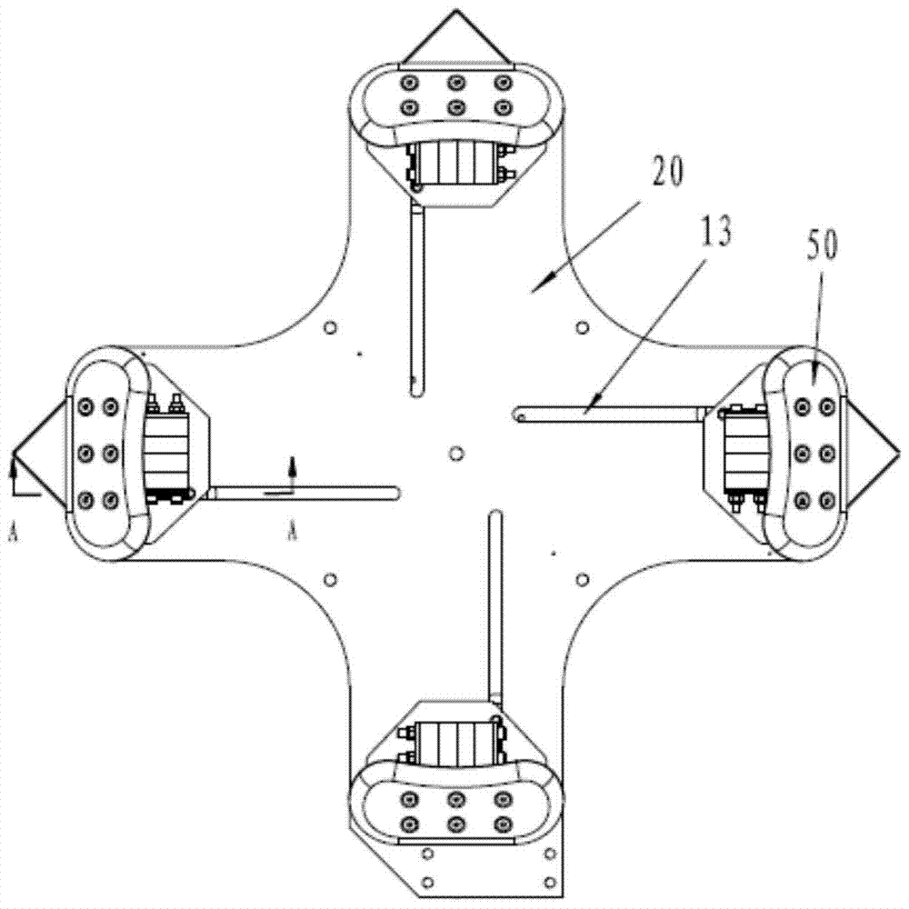 A clamping linkage mechanism and claw plate