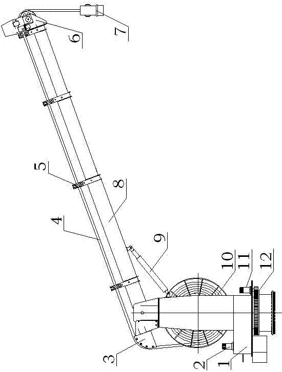 Hydraulic multi-cable lifting conveying device