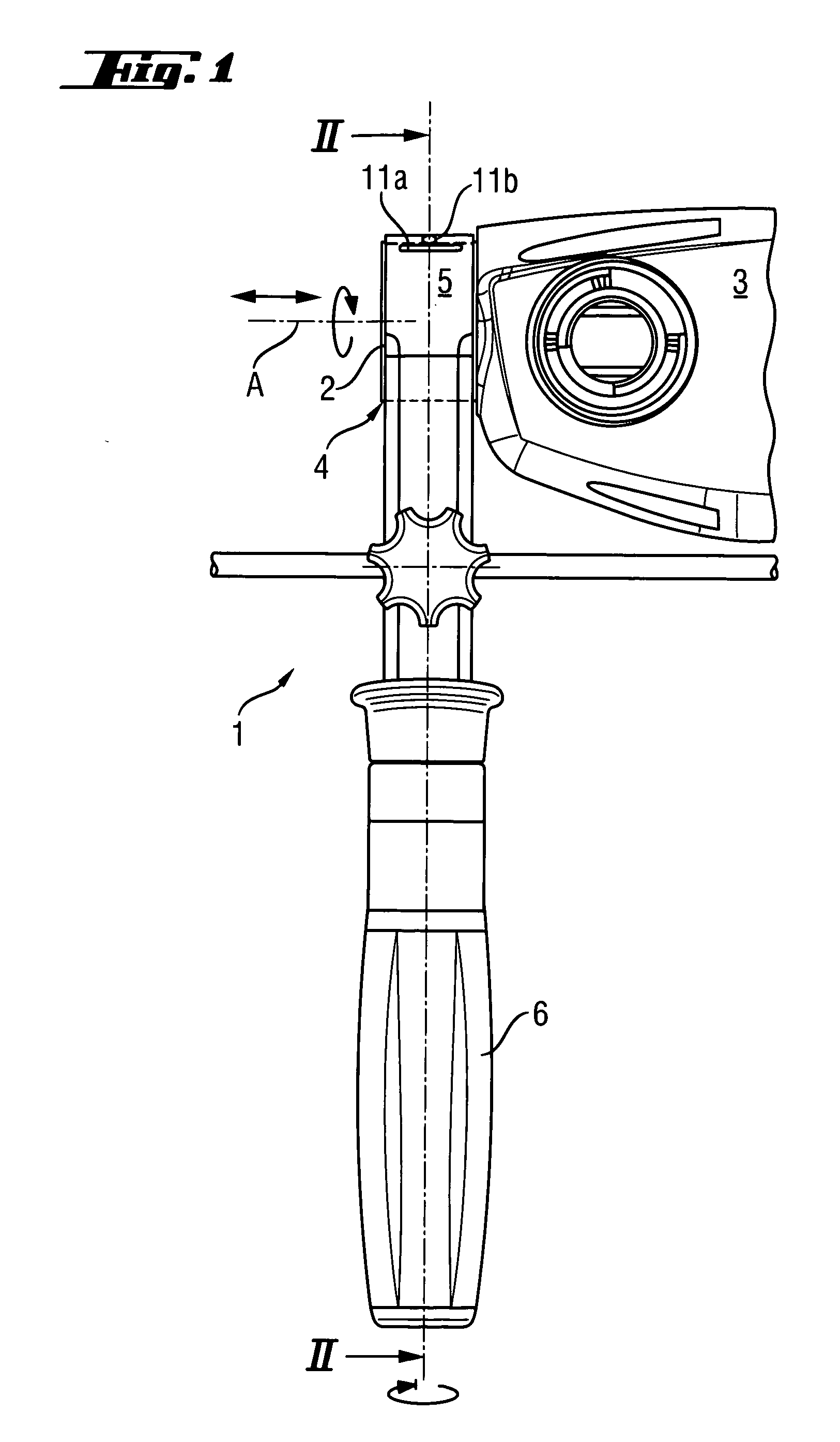 Hand-held power tool having auxiliary handle with clamping band