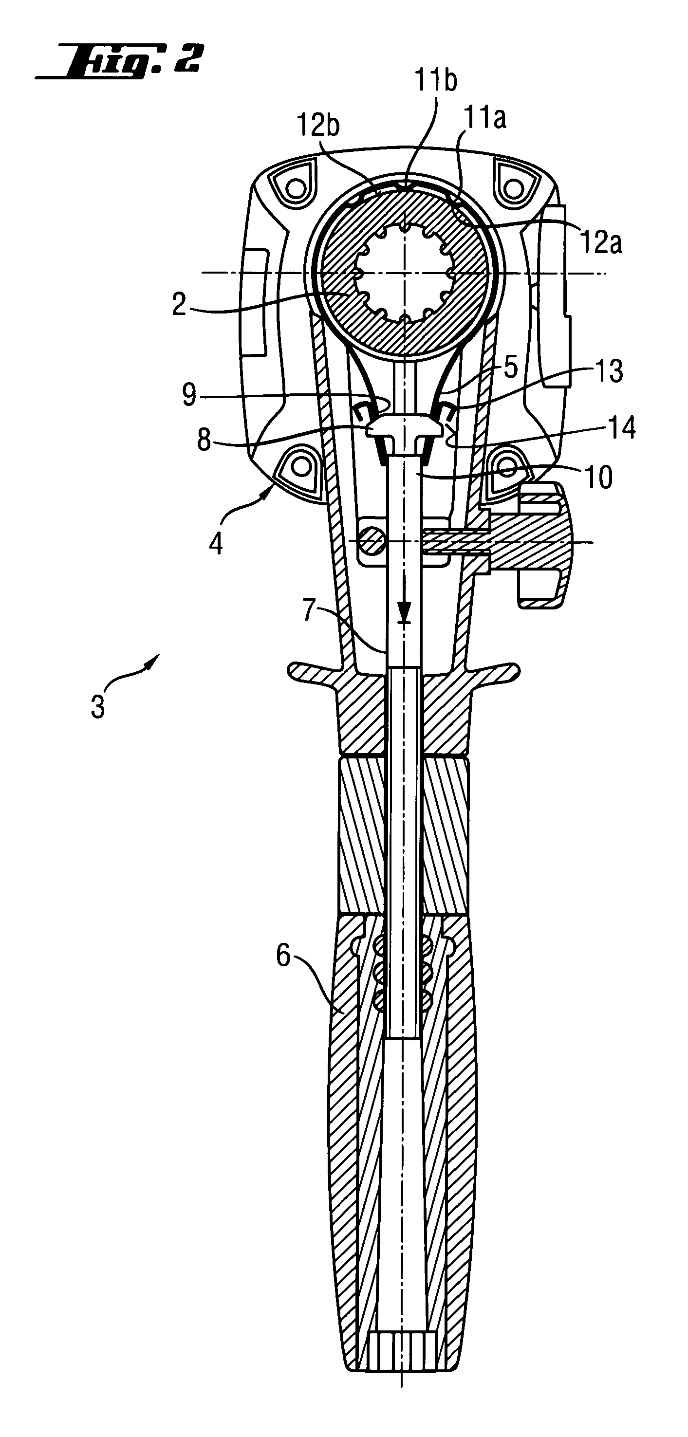 Hand-held power tool having auxiliary handle with clamping band