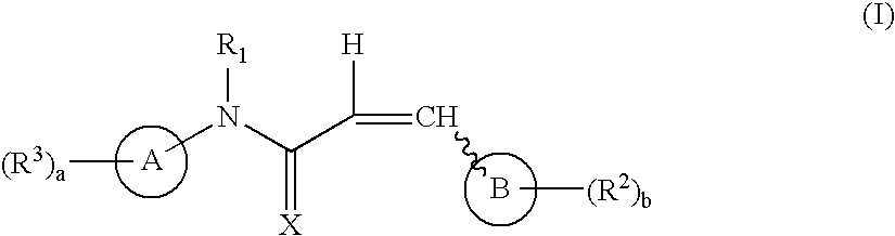 Aryl and heteroaryl propene amides, derivatives thereof and therapeutic uses thereof