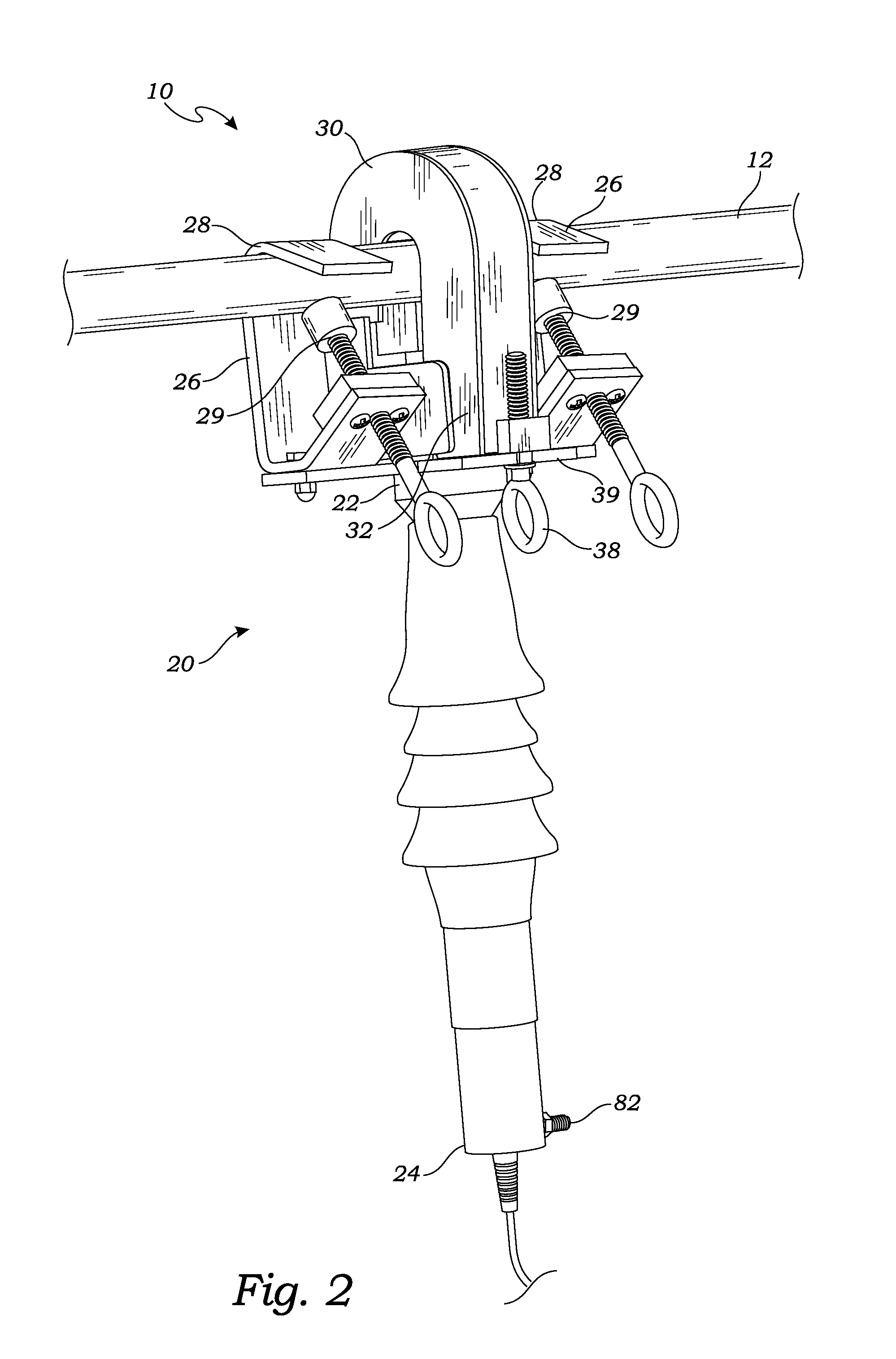 Optical sensor assembly for installation on a current carrying cable