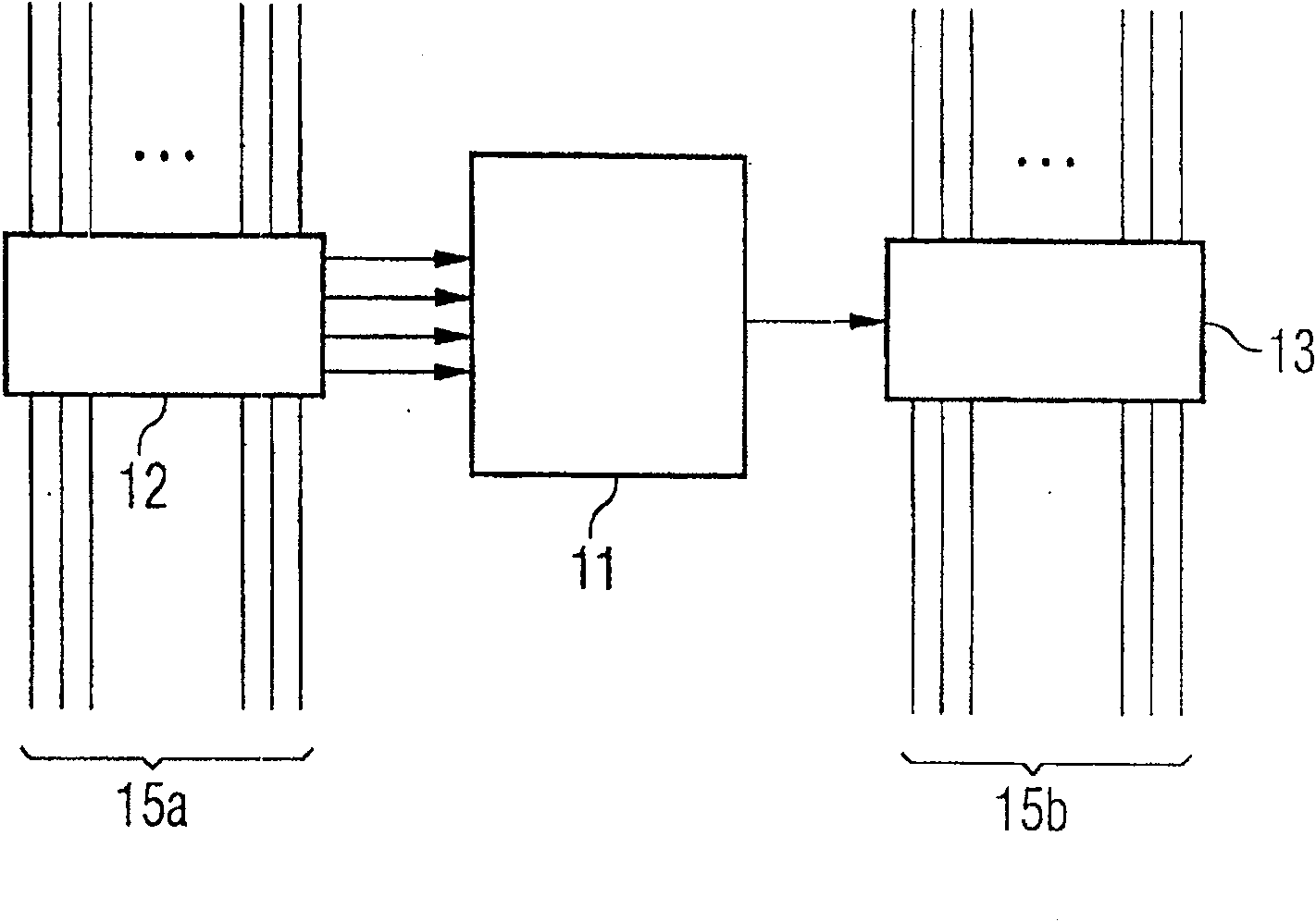 Configurable logic component without a local configuration memory and with a parallel configuration bus