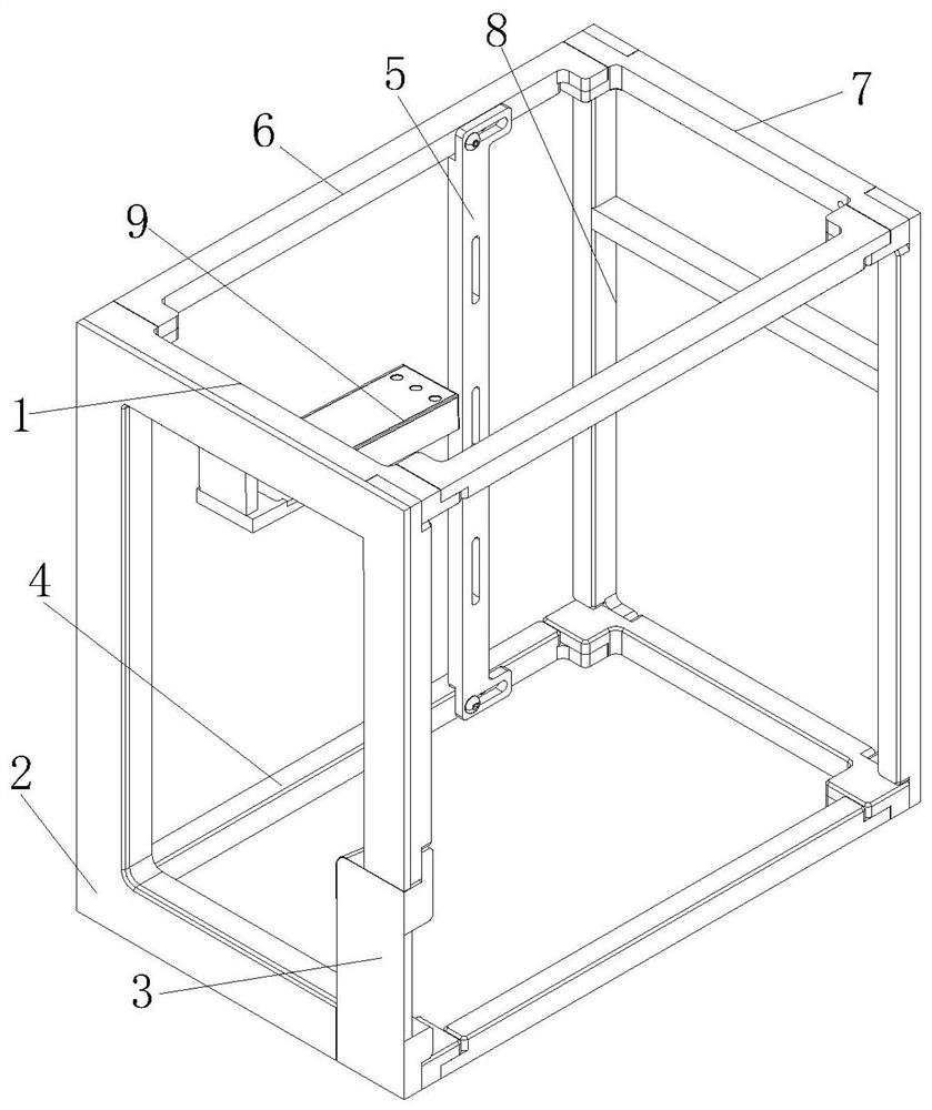 Engineering machinery covering part frame structure convenient to install