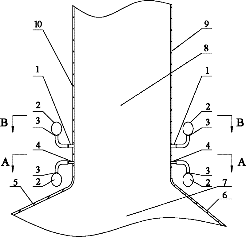Arrangement device for double-layer swirl burn-off air of garbage incinerator