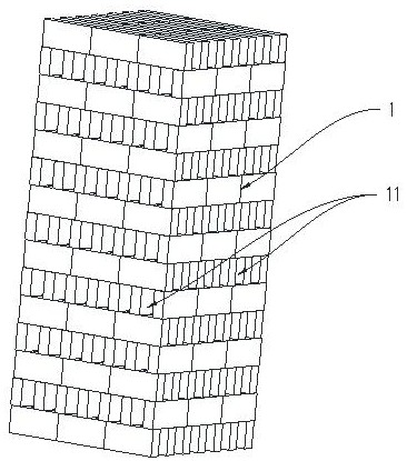 Brick discharging and packaging production line and brick discharging and packaging method