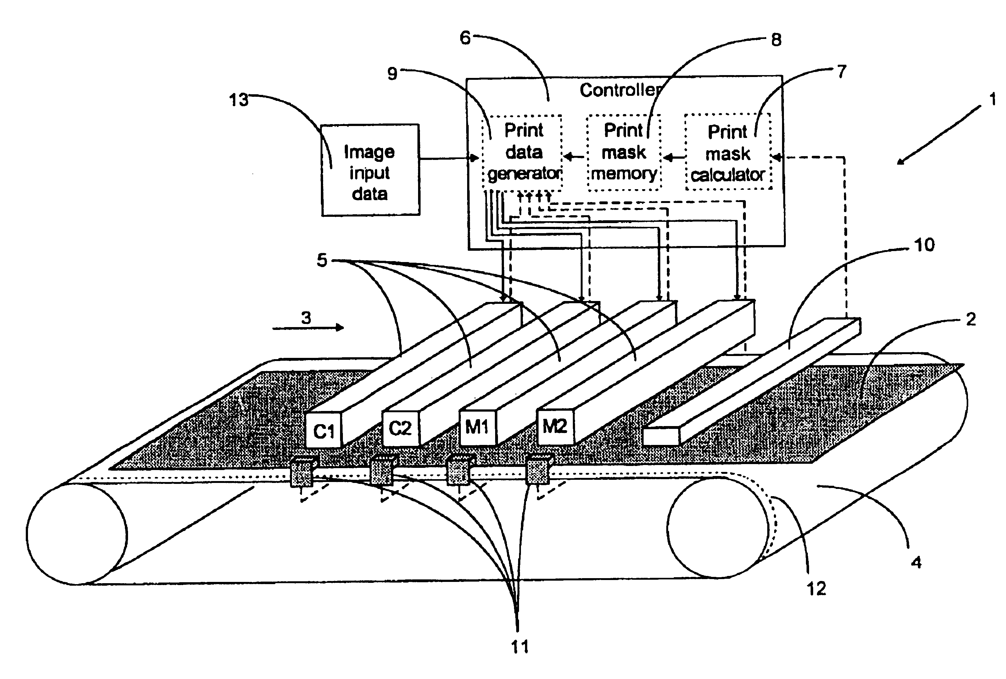 Compensation of lateral position changes in printing