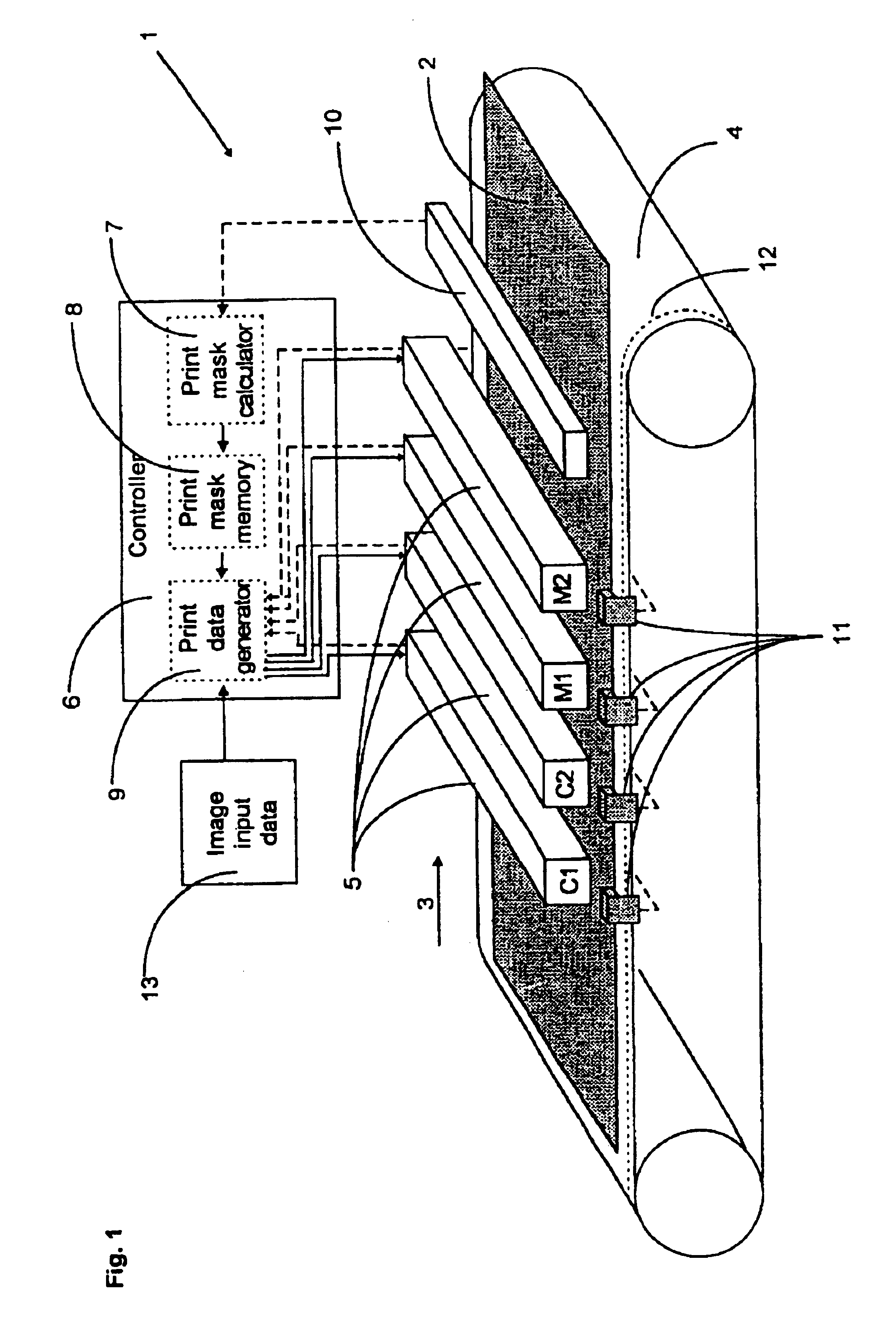 Compensation of lateral position changes in printing