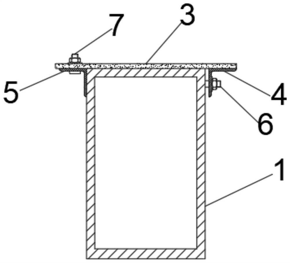 Fastening device for installation of lifeline column for box-shaped steel girders