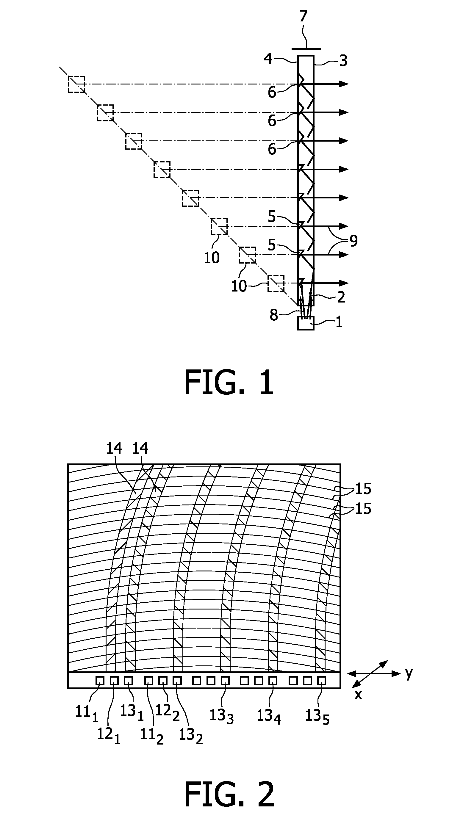 Lamp having plurality of optical extraction structures