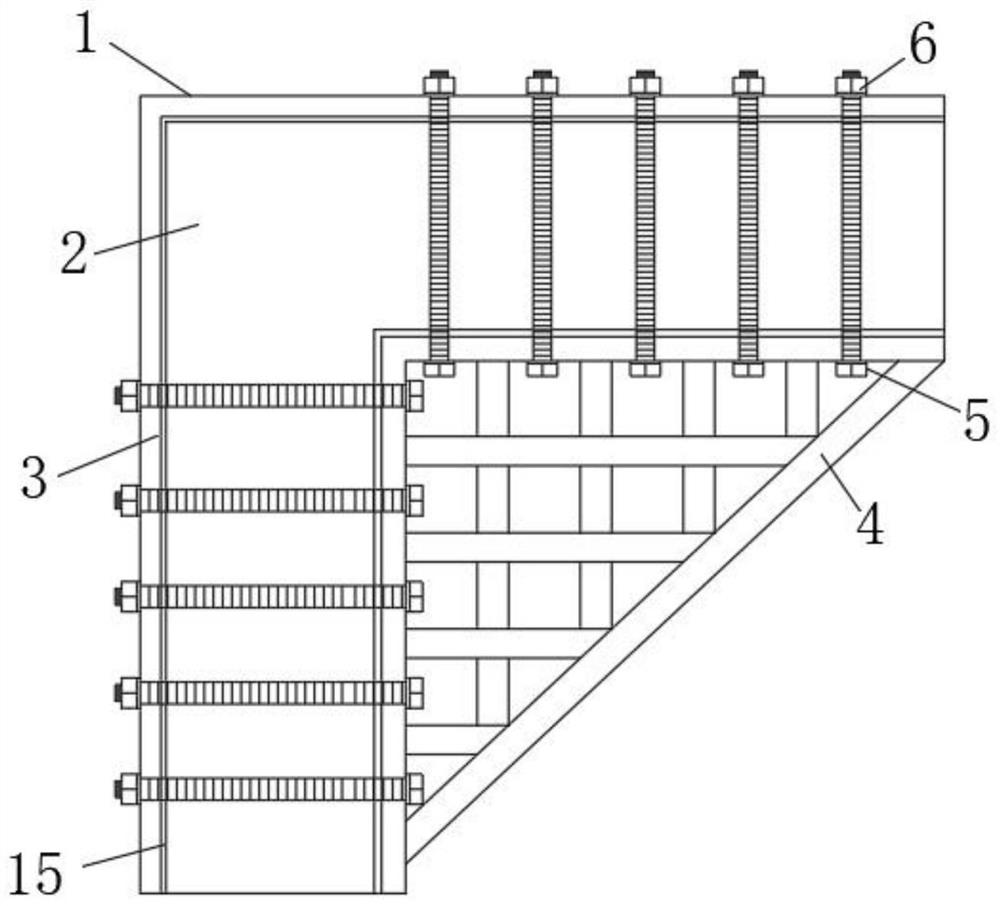 Building structure vertical position reinforcing connection structure