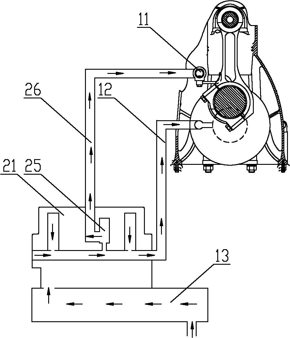 Engineering machinery, engine and piston cooling mechanism thereof