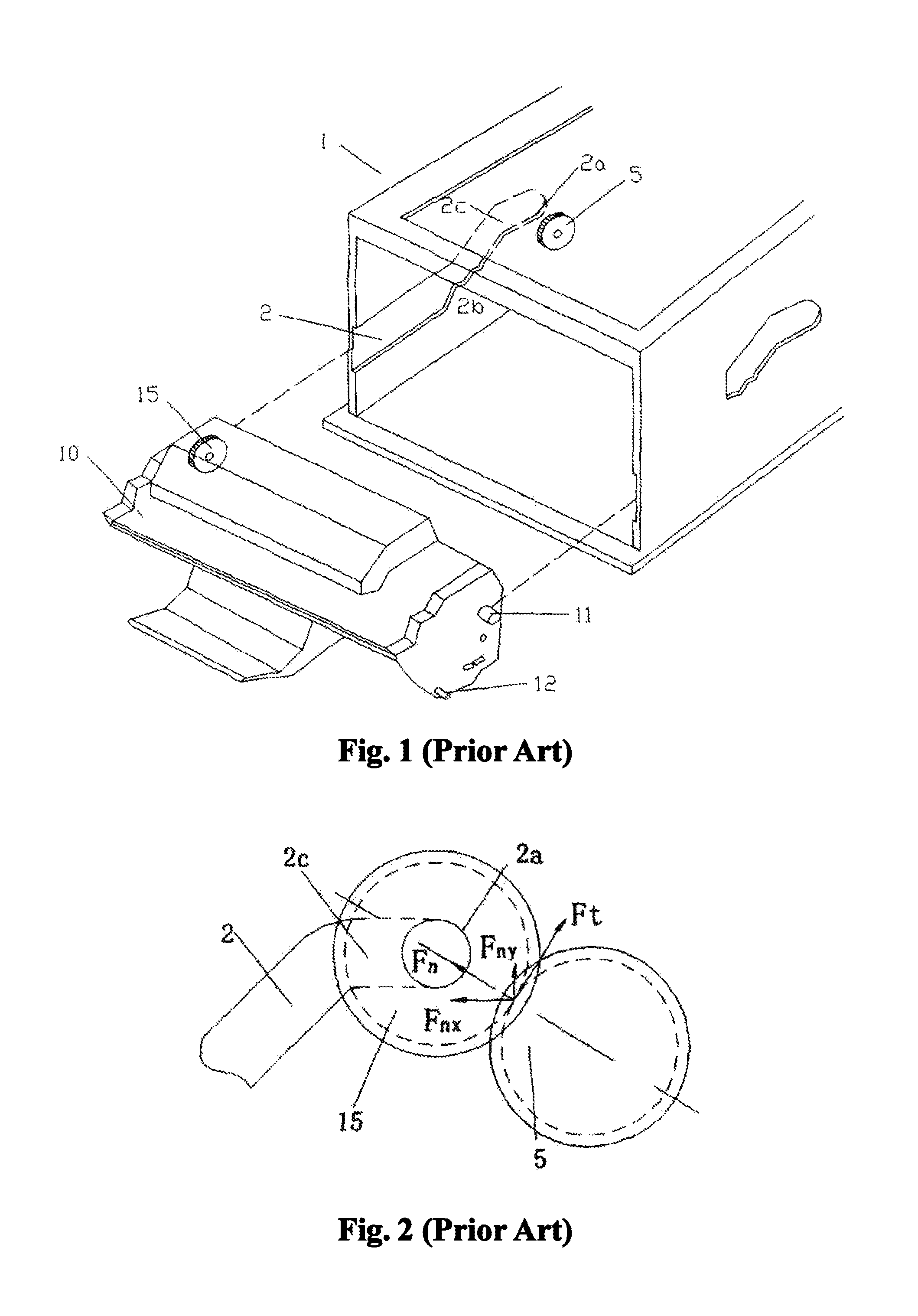 Image forming device, process cartridge engaged with the same and method for firmly positioning process cartridge in image forming device