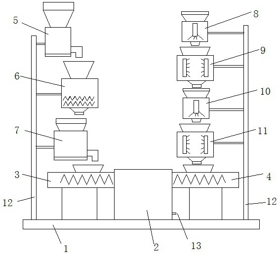 PE/PET composite ultra-short curl-free fiber precursor production method and device