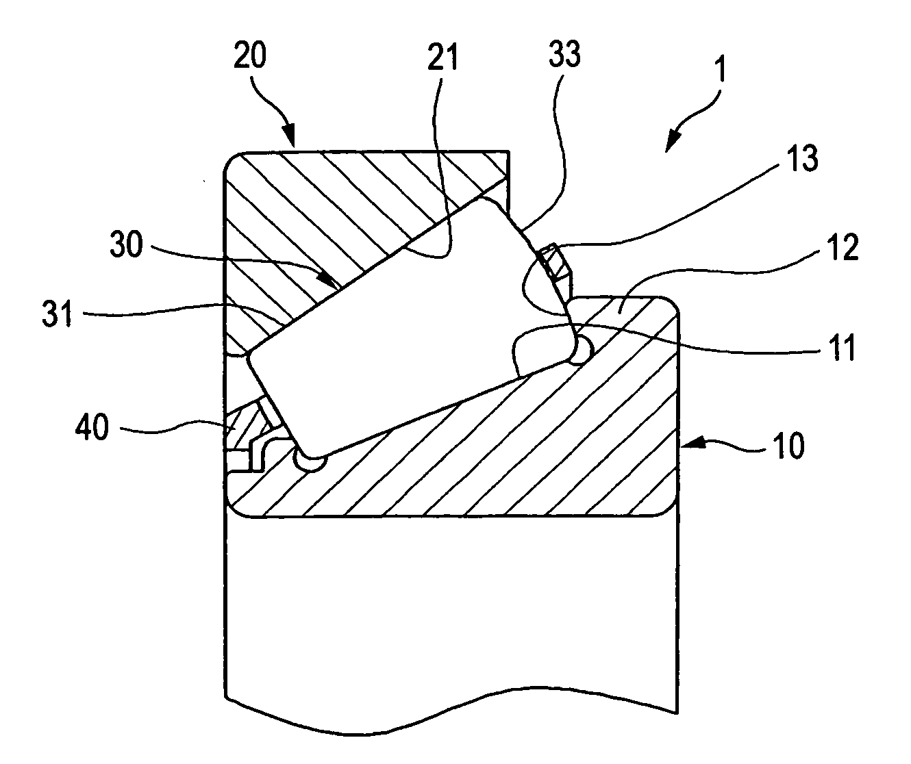 Tapered roller bearing and automotive pinion shaft supporting apparatus utilizing same tapered roller bearing