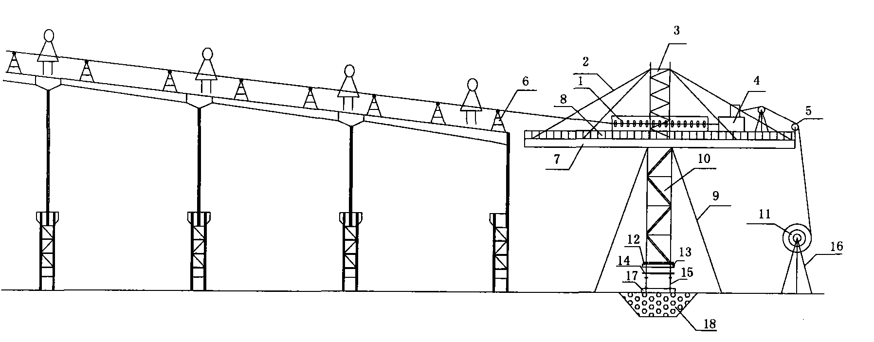 Method for manufacturing and mounting 120-meter long roof tile at high altitude